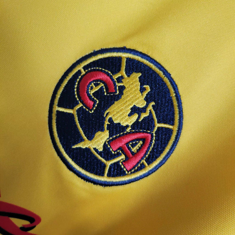 Camisa Club América Home I 2000/01 Nike Retrô Masculina Amarela, uniforme histórico anos 2000, futebol mexicano, coleção retrô das Águias"