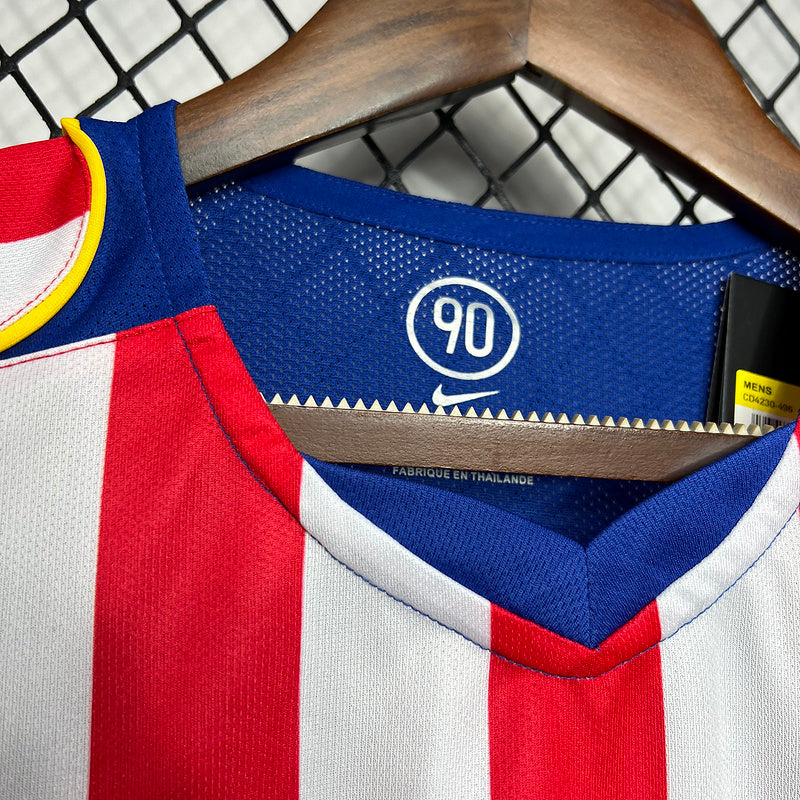 Camisa Retrô Atlético De Madrid 2004/05 - vermelha e branca