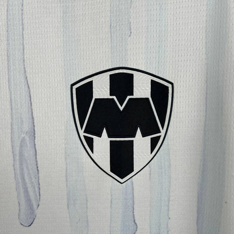 Camisa Monterrey Away II 2025/26 Puma Torcedor Masculina Branca, uniforme Rayados, futebol mexicano, escudo bordado, conforto e estilo para torcedores"