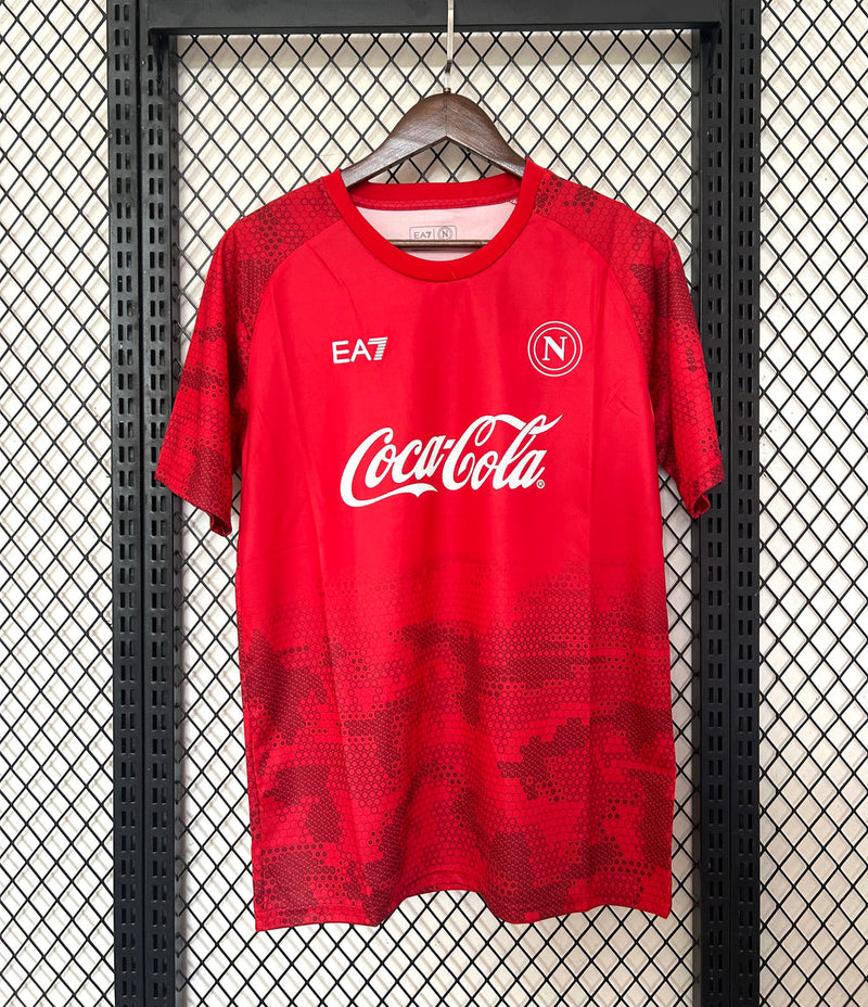 Camisa Napoli 2024/25 EA7 Torcedor Masculina - vermelha