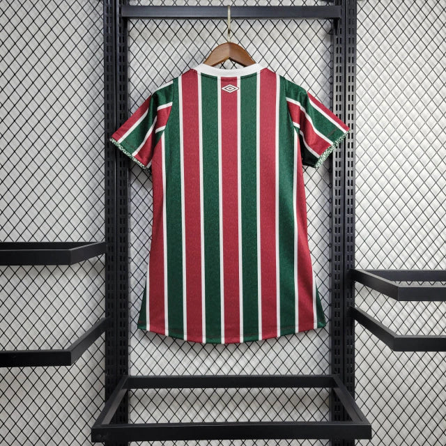 Uniforme feminino Fluminense 2024/25 Home para torcedora, design tricolor com e tecido respirável Adidas