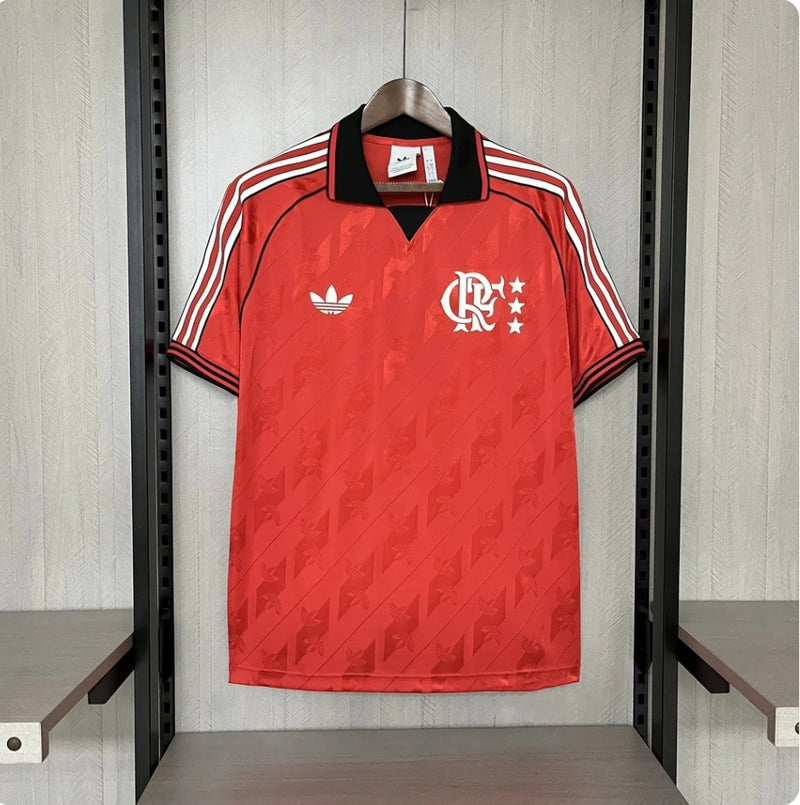 Camisa flamengo lifestyler 2024/25 Adidas Torcedor Masculina - vermelha