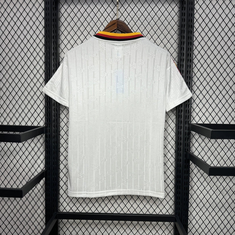 Camisa Alemanha Home I 1994/95 Adidas Retrô Masculina branca com detalhes em preto, vermelho e amarelo – modelo histórico para colecionadores e torcedores.