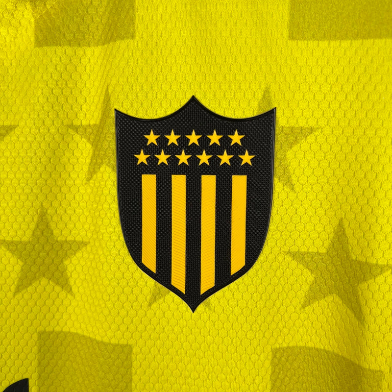 Camisa Peñarol Third III 2023/24 Torcedor Masculina Amarela, uniforme vibrante, futebol uruguaio, escudo bordado, tradição e conforto para torcedores"