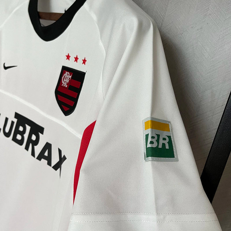 Camisa Flamengo Retrô Away (2) 2001/02 Nike Torcedor Masculina Branco/Vermelho