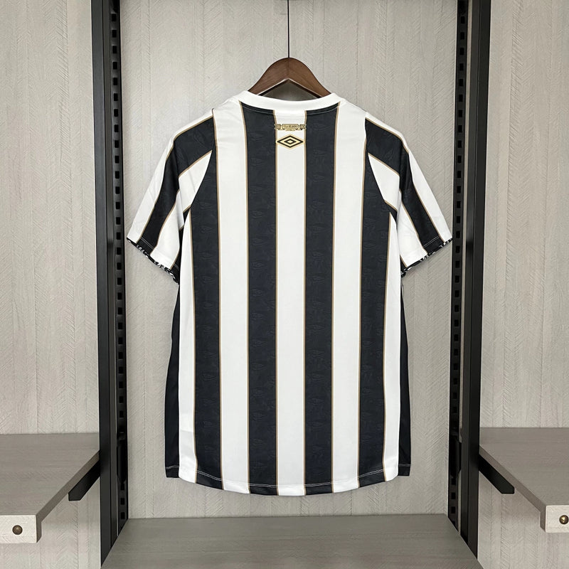 Camisa Santos Away II 2024/25 Torcedor Masculina branca com detalhes em preto