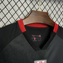 Camisa RB Bragantino Away II 2024/25 Torcedor Masculina preta, com escudo bordado e logo Red Bull em destaque, modelo oficial da temporada, exibida em fundo neutro.