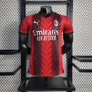 Camisa AC Milan Home I 2023/24 Puma Jogador Masculina - Preta e Vermelha