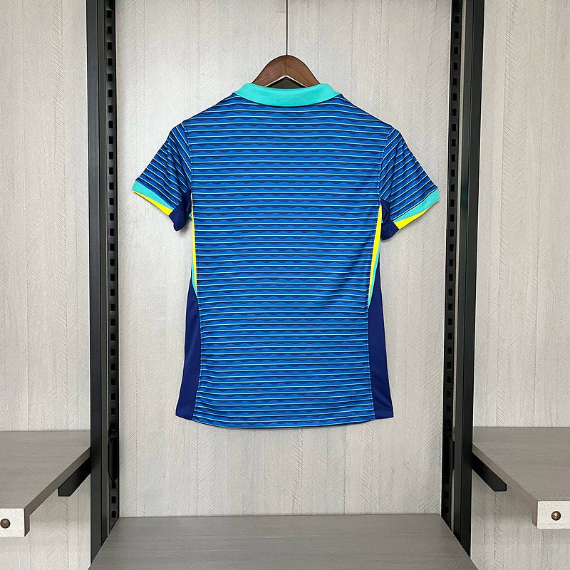 Camisa Brasil Away (2) 2024/25 Torcedora Feminina oficial, cores do uniforme alternativo, escudo bordado, tecido leve e respirável