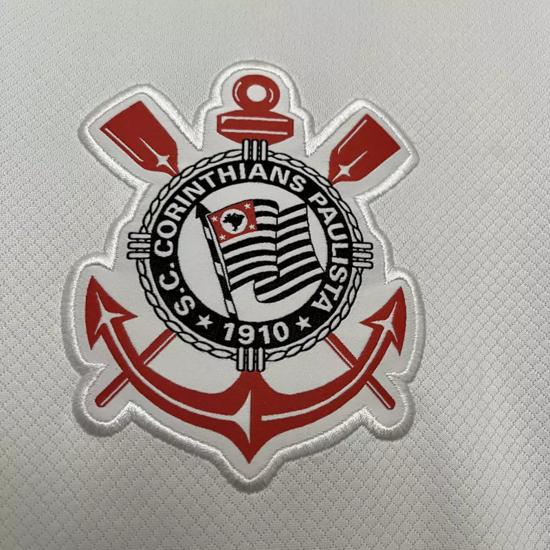 Camisa Corinthians Home 2024/25 Masculina Nike para torcedor, preta com detalhes em branco, modelo oficial do clube, ideal para fãs homens do Corinthians