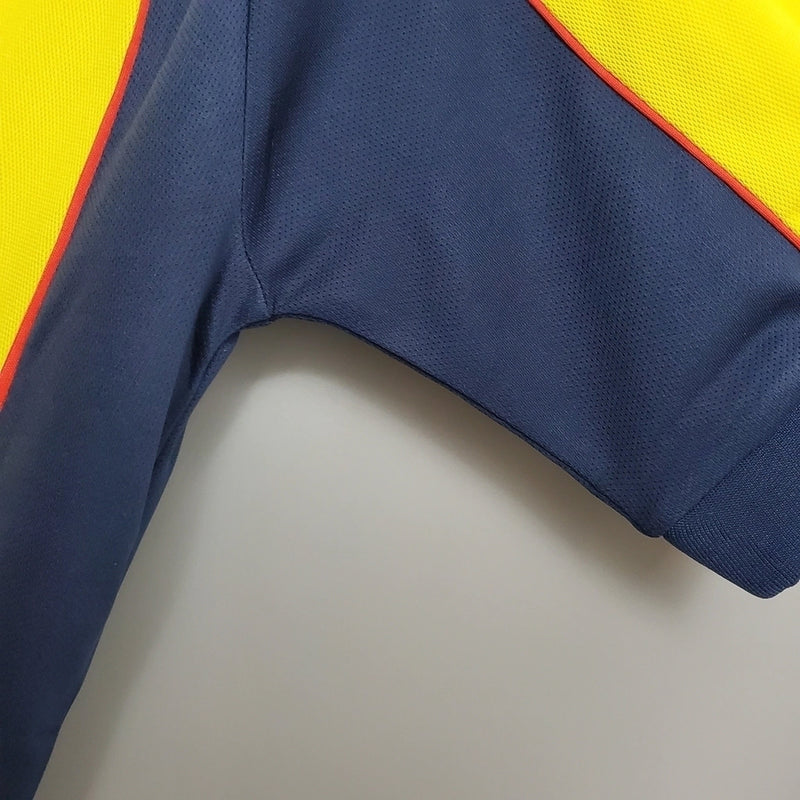 Camisa Club América Home I 2001/02 Nike Retrô Masculina Amarela, uniforme clássico anos 2000, futebol mexicano, coleção retrô das Águias"
