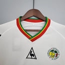 Camisa Senegal Away 2002 2003 retrô masculina branca reserva seleção africana Copa do Mundo uniforme clássico de futebol anos 2000