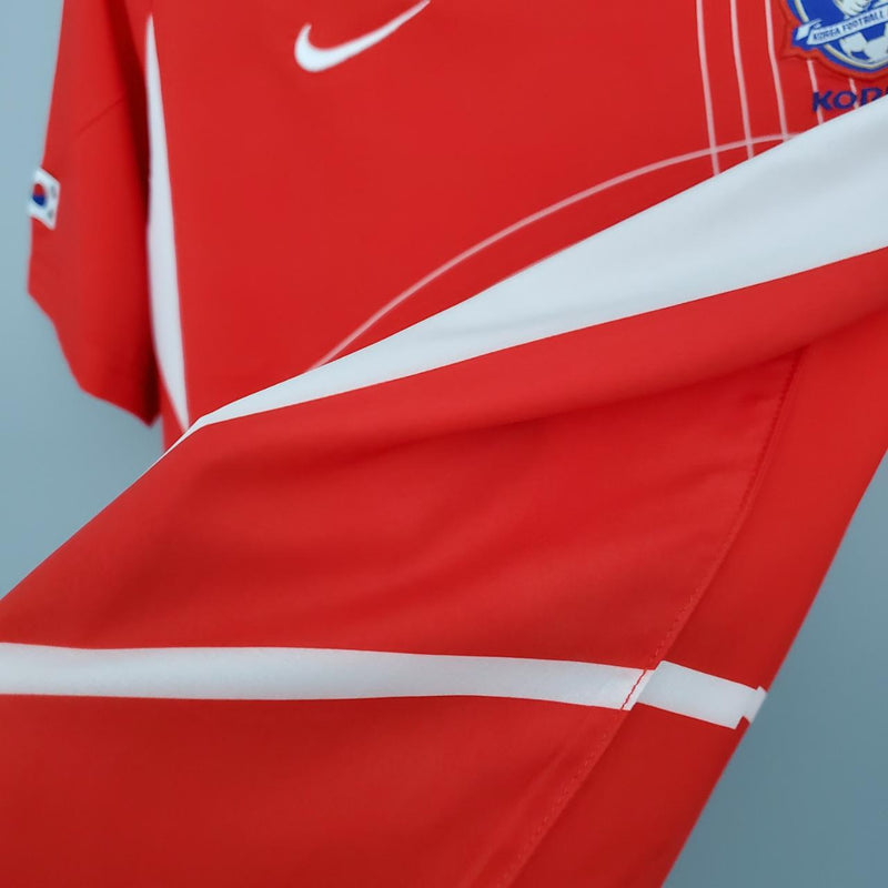 Camisa Coreia do sul Retrô 2002 Torcedor masculina - vermelho