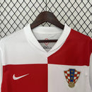 Camisa Croácia Home 2024/25 Masculina para torcedor, xadrez vermelho e branco, modelo oficial da seleção croata, ideal para fãs da Croácia