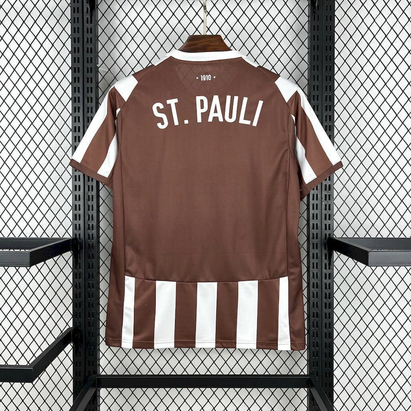 Camisa St. Pauli Home I 2025/26 Puma Torcedor Masculina - Marrom