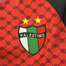 Camisa Palestino Third III 2025/26 Torcedor Masculina Vermelha, uniforme oficial do clube chileno, design moderno e vibrante, tecido respirável, escudo bordado, conforto e estilo para torcedores e colecionadores"