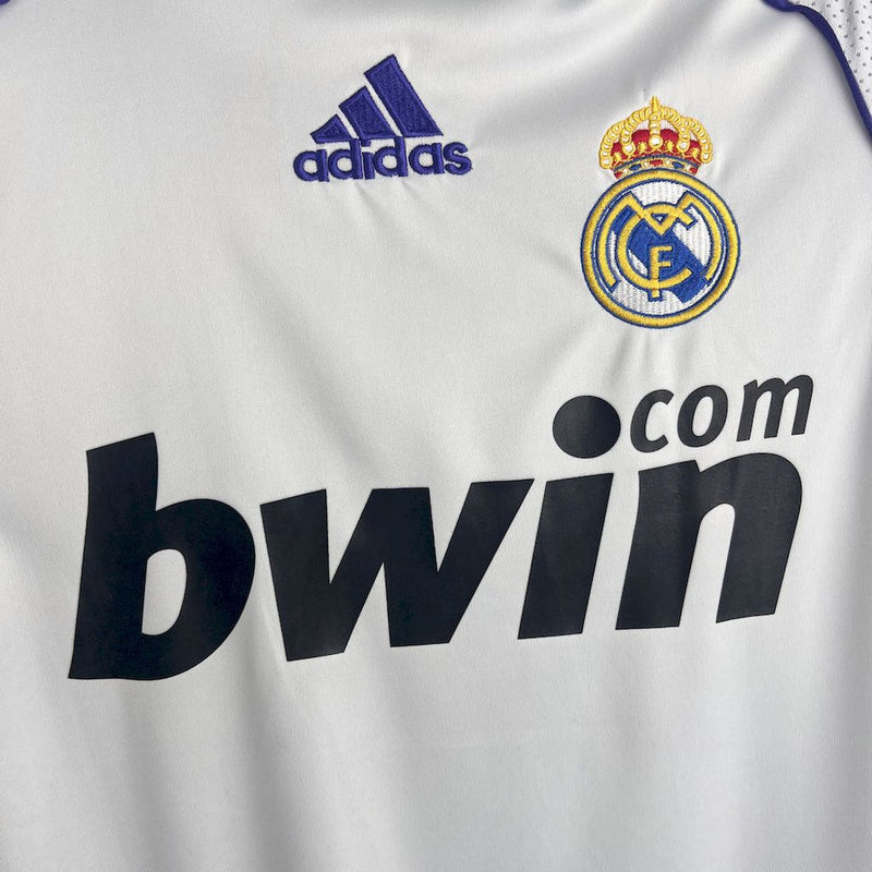 Camisa Real Madrid Retrô 2007/08 Torcedor Masculina - branca