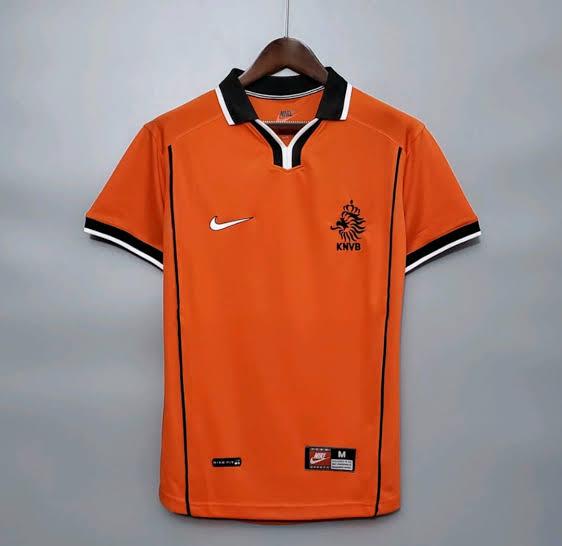 Camisa Retrô seleção Holanda Home I 1998 Torcedor Masculina - Laranja