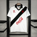 "Camisa Vasco Away II 1989/90 Finta Retrô Masculina listras pretas e brancas com escudo bordado, gola redonda, tecido leve e confortável para torcedores e colecionadores"