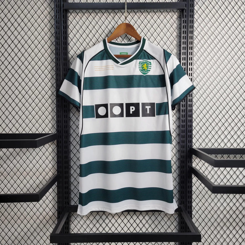 Camisa Sporting Home (1) 2002/03 Retrô torcedor Masculina