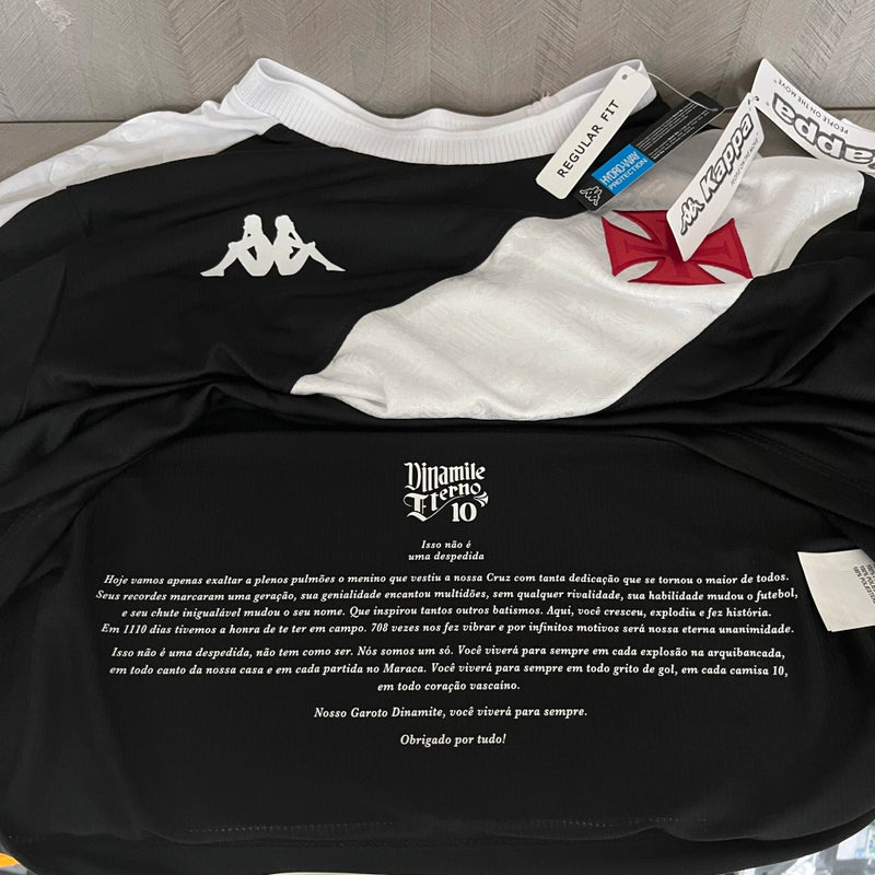 Camisa Vasco Home 2024/25 Torcedor Masculina Edição Dinamite Adidas oficial preta e branca com faixa transversal e escudo bordado