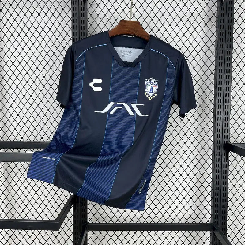 Camisa Pachuca Away II 2025/26 Torcedor Masculina Azul, uniforme oficial mexicano, escudo do Pachuca, produto original, Waze Mix"