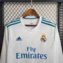 Camisa Real Madrid Home (1) 2017/18 Adidas Retrô Manga Longa Masculina