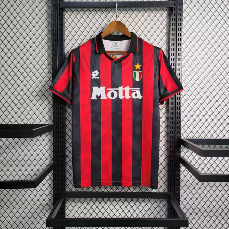 Camisa Retrô AC Milan Home (1) 1993/94 Lotto Torcedor Masculina