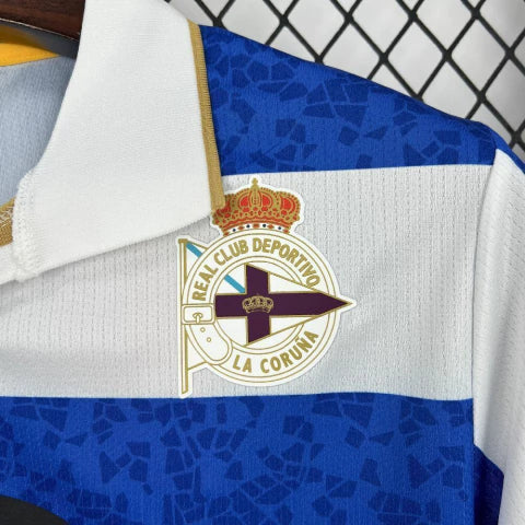 Camisa Deportivo La Coruna Home I 2025/26 Kappa Torcedor Masculina - Azul