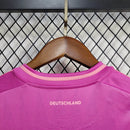 Camisa Alemanha Away II 2024/25 Adidas Feminina branca com detalhes em preto e vermelho, corte feminino ajustado, tecido leve e respirável – ideal para torcer, treinar e uso casual.