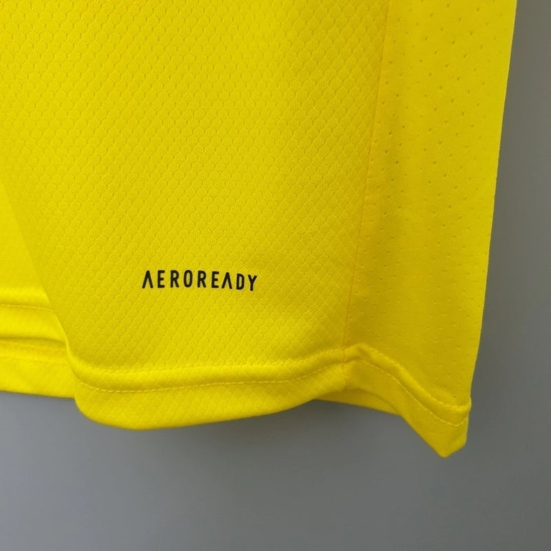 Camisa Suécia Home I 2020/21 Adidas masculina amarela com detalhes azuis, gola careca e tecido leve respirável para torcedores"