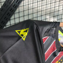 Camisa Manchester City Away (2) 2008/09 Le Coq Sportif Retrô Masculina - vermelho e preto