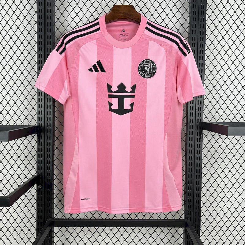 Camisa Inter Miami 2025/26 Adidas Rosa - Modelo Torcedor Masculino com escudo bordado e tecnologia AEROREADY.