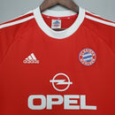 Camisa Bayern de Munique Home I 2000/01 Adidas Retrô Masculina - Vermelha