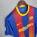 Camisa Barcelona Fourth IV 2020/21 Nike Retrô Masculina - Grená e Azul