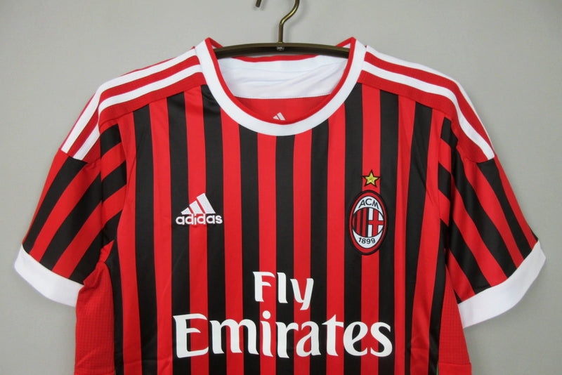 Camisa Milan Retro Home (1)  2011/2012 Adidas Torcedor Masculina