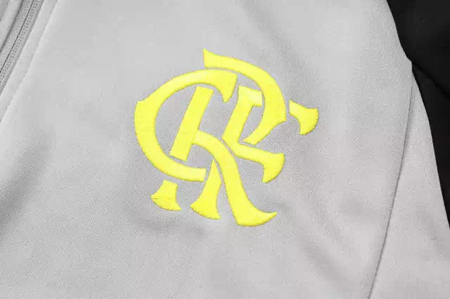 Conjunto agasalho flamengo 2024/25 treino Adidas - cinza