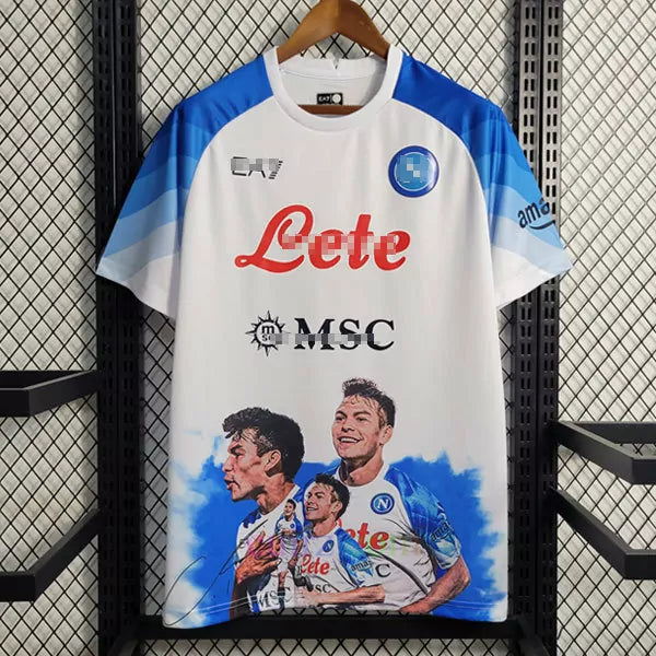 Camisa Napoli 2023/24 "Maglia Gara Face Game" Torcedor Masculina