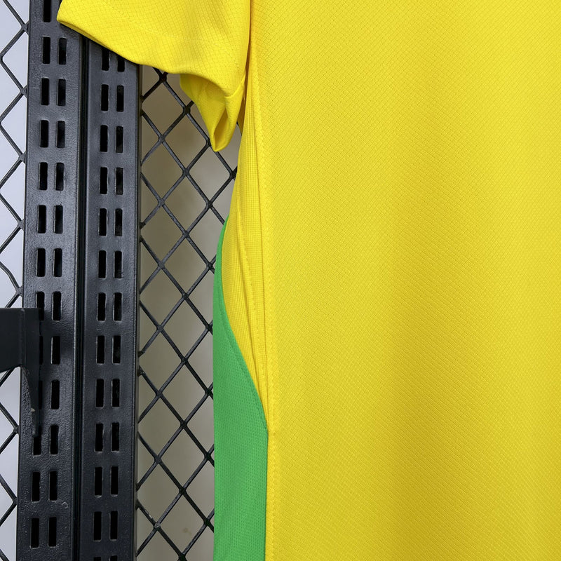 Camisa Seleção Brasileira 25/26 Amarela Com Detalhes Verde Nike
