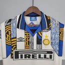 Camisa Inter de Milão Away II 1996/97 Umbro Retrô Masculina - Branca