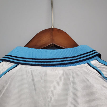 Camisa Olympique de Marseille Retrô Home 1998/99 Torcedor Masculina - branca