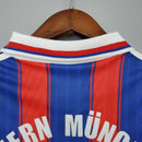 Camisa Bayern de Munique Home I 1995/97 Adidas Retrô Masculina - Azul e Vermelha