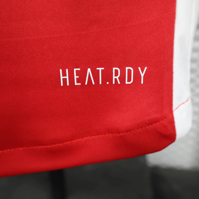 "Camisa Ajax Home (1) 2024/25 Adidas Jogador Masculina oficial, branca com faixa vermelha central, modelo player issue slim fit usado pelos jogadores do Ajax"