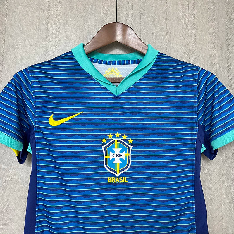 Camisa Brasil Away (2) 2024/25 Torcedora Feminina oficial, cores do uniforme alternativo, escudo bordado, tecido leve e respirável