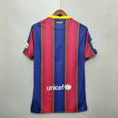 Camisa Barcelona Home I 2020/21 Nike Retrô Masculina - Azul e Grená