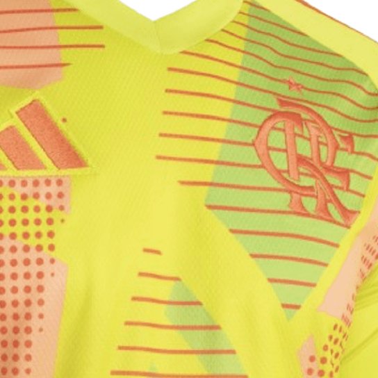 Camisa Flamengo Goleiro Home (1)  2025/26 Adidas Torcedor Masculina - Amarelo