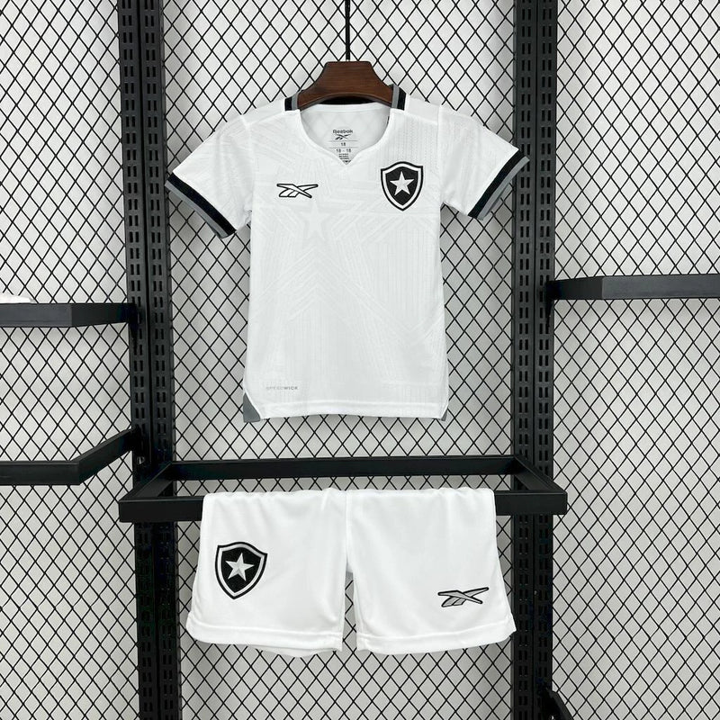 Kit Infantil Botafogo Third (3) 2024/25 Reebok – uniforme completo com camisa, shorts e meião para crianças, design moderno, tecido confortável e escudo bordado