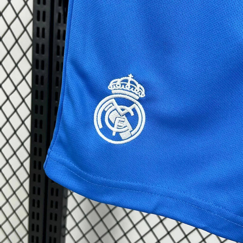Kit Infantil Real Madrid Pré-Jogo 2025/26 Adidas - Azul/cinza