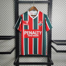 Camisa Fluminense Home 1993/94 Pênalty Masculina retrô, tricolor verde, grená e branco, modelo clássico do clube, ideal para fãs e colecionadores do Fluminense Football Club"
