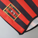 Camisa AC Milan Home I 1999/00 Adidas Retrô Masculina - Vermelha e Preta